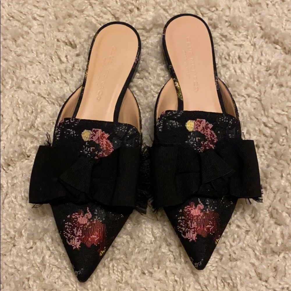 Club Monaco floral Gracella flat mule